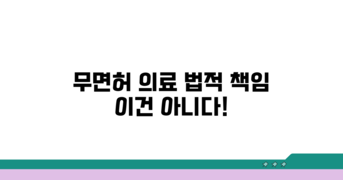 무면허 의료행위 법적 책임