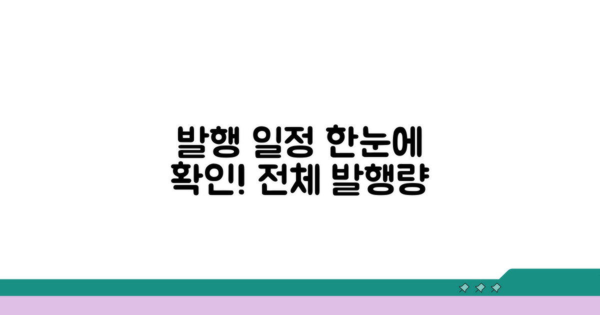 발행량과 일정, 한눈에 보기