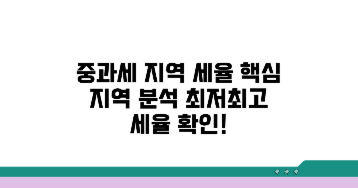주요 중과세 지역 및 세율