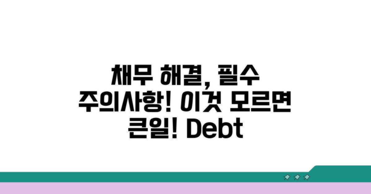 채무 해결 시 꼭 알아야 할 주의사항