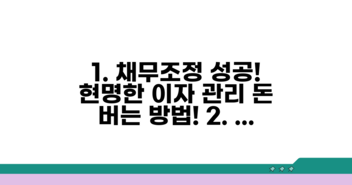 채무조정 후 현명한 이자 관리법