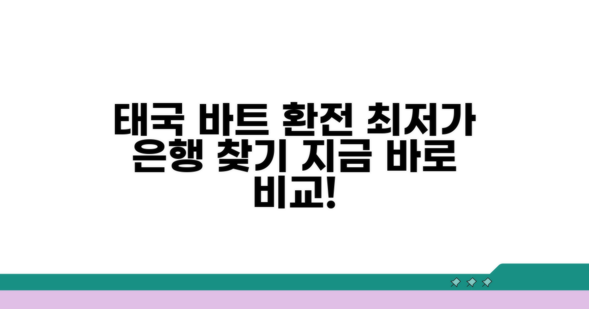 태국 바트 환전, 은행별 비교 분석