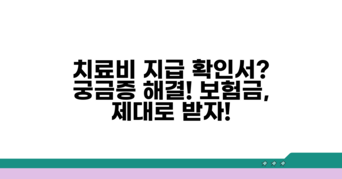 치료비 지급 확인서, 무엇인가요?
