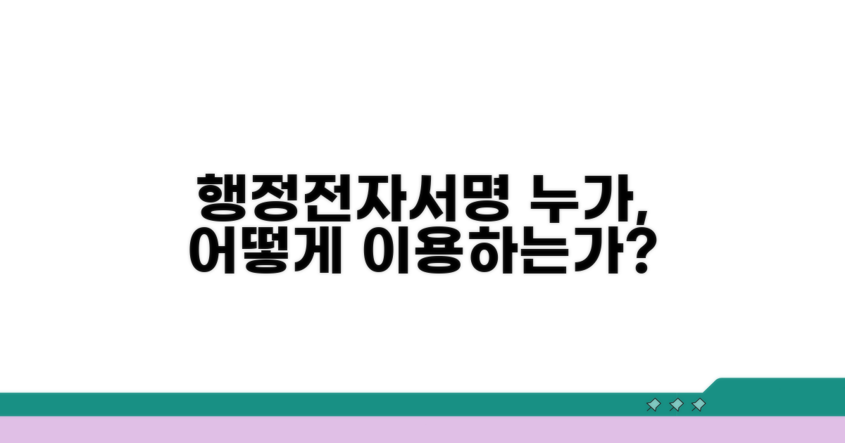 행정전자서명, 누가 어떻게 이용할까?