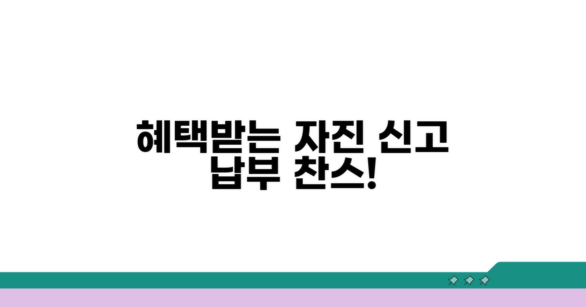 자진 신고 및 납부 혜택