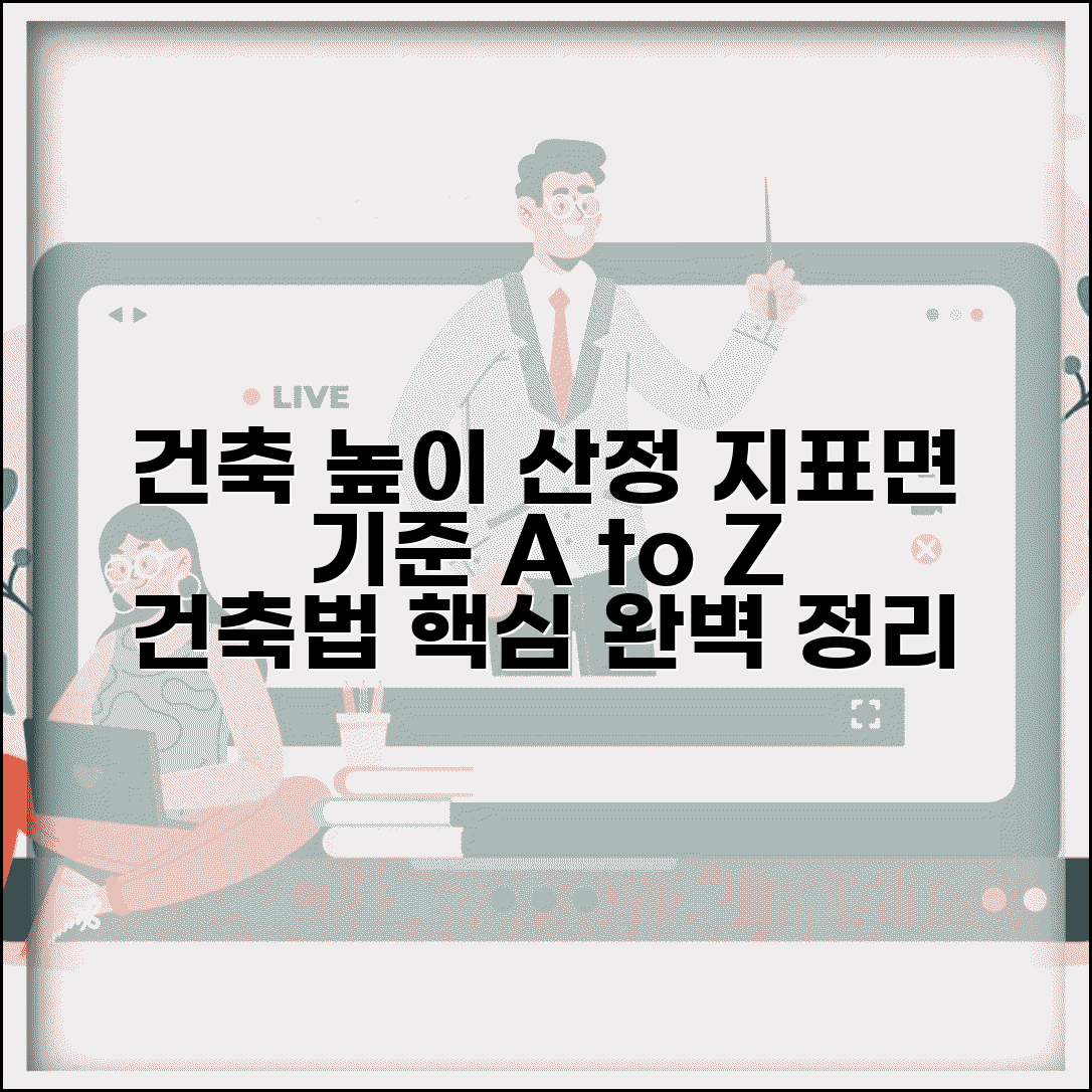 건축물의 높이산정을 위한 지표면 산정표 | 건축법상 건물 높이 산정 기준과 지표면 설정