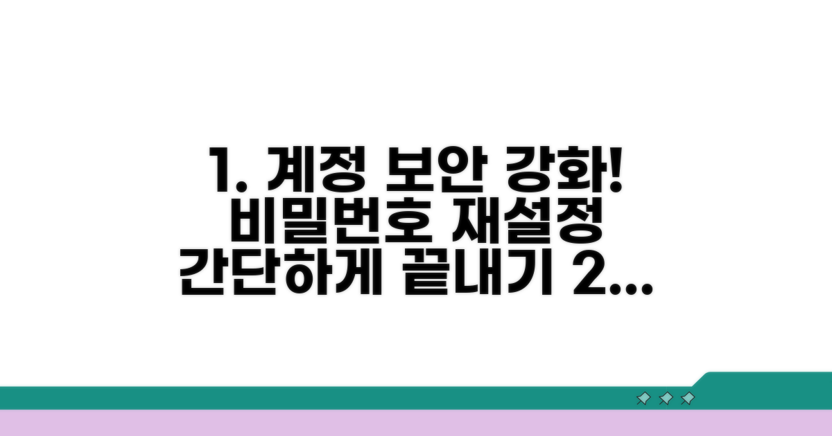 계정 보안 강화 비밀번호 재설정