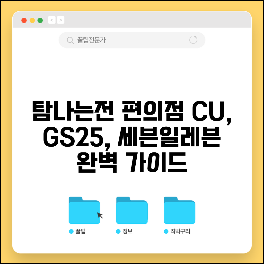 탐나는전 편의점 사용 | CU GS25 세븐일레븐 결제 완벽가이드