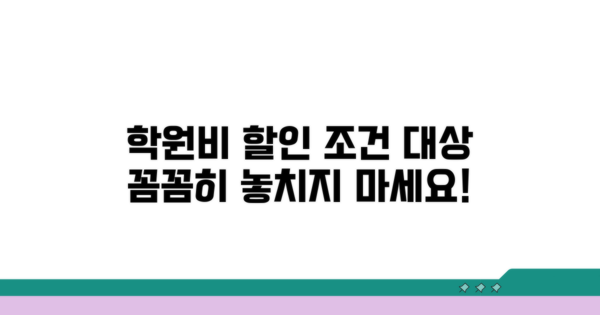 학원비 할인 조건과 대상 알아보기