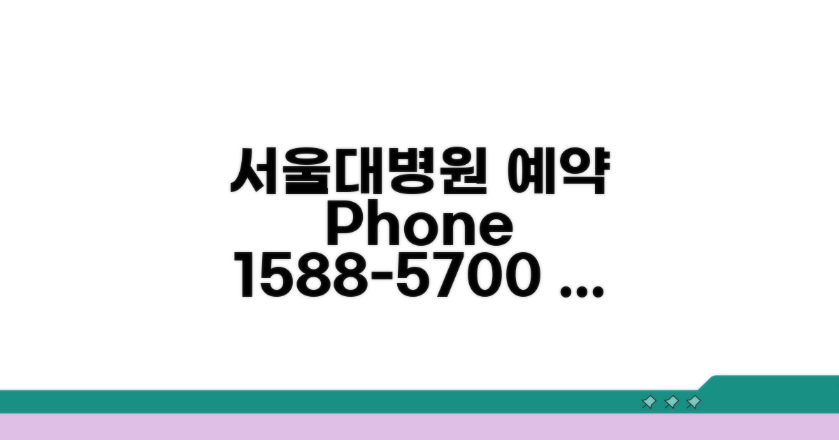 서울대병원 예약 전화 1588-5700