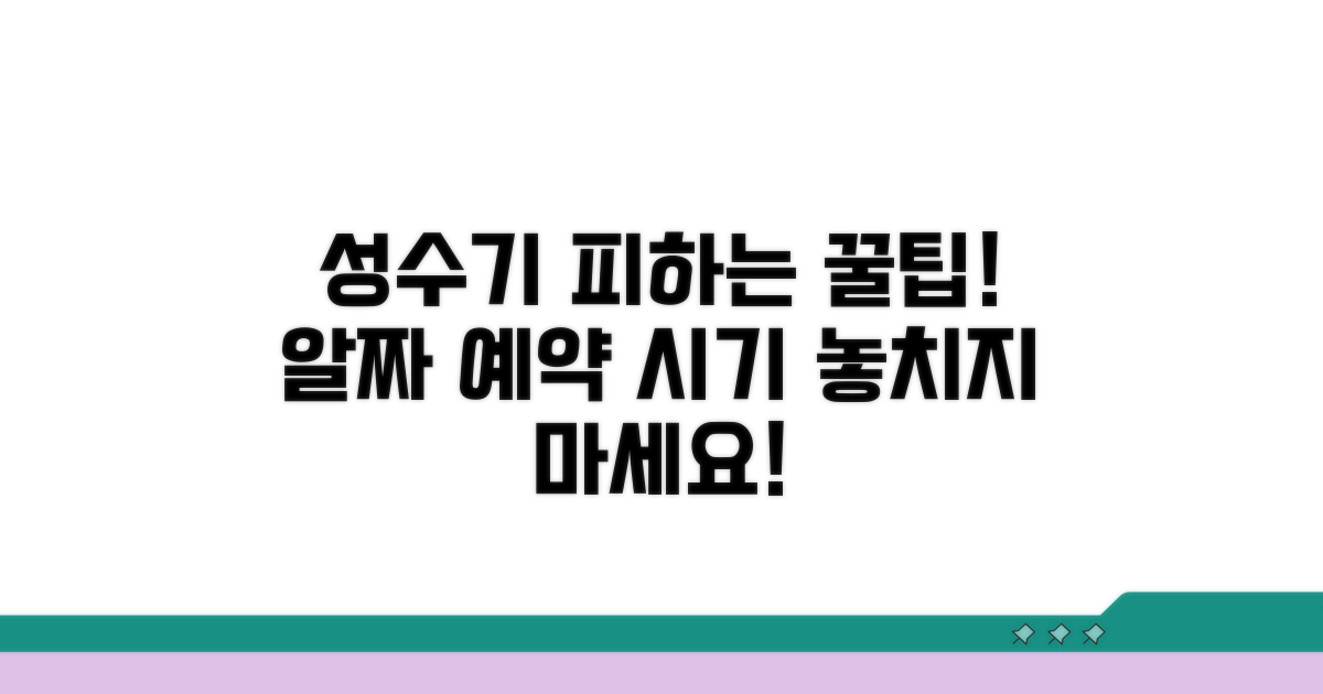 성수기 피하는 예약 시기 전략