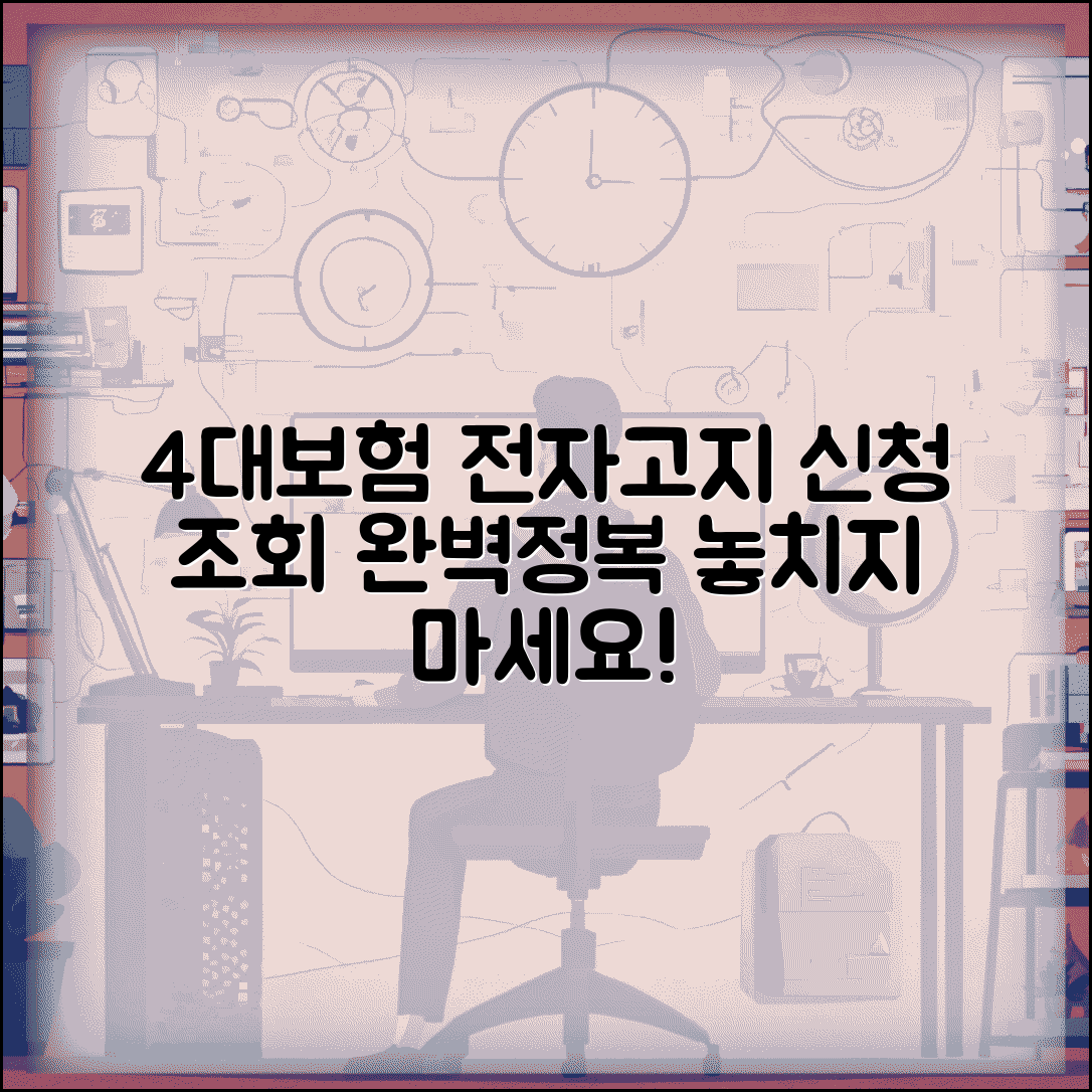 4대보험 전자고지서 신청 조회 | 4대보험 전자고지 완벽 이용법