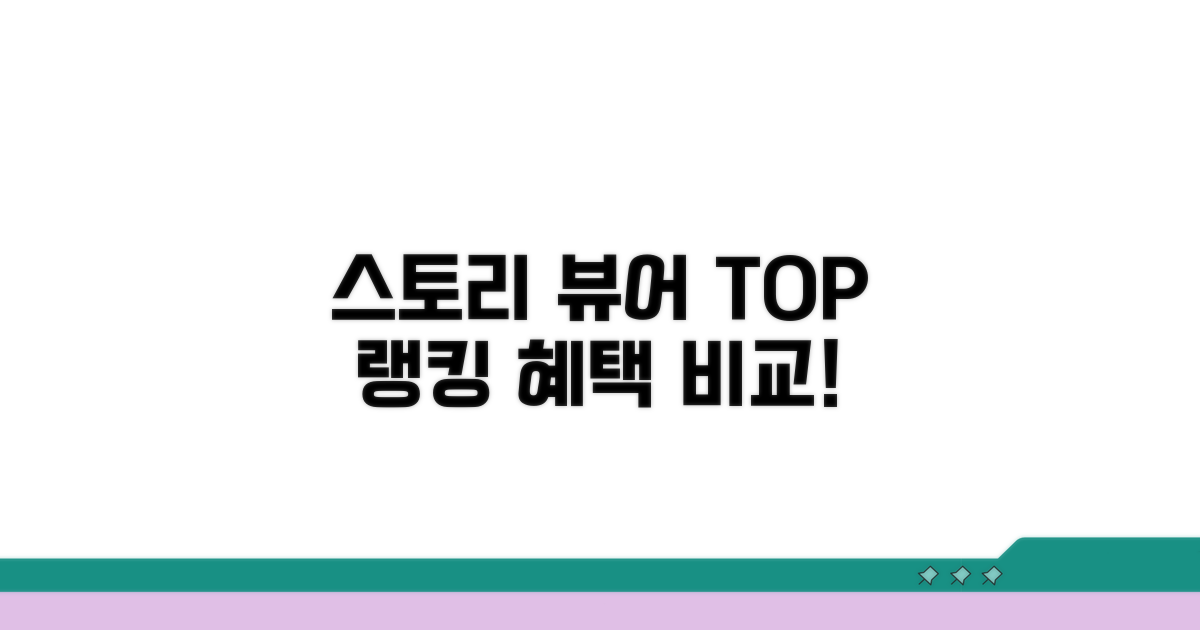 스토리 뷰어 순위 분석과 혜택 비교