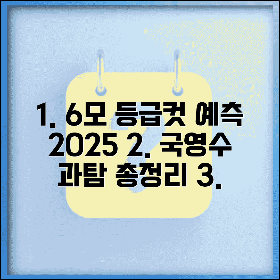6월 모의고사 등급컷 2025년 예측 | 6모 국영수 과탐 등급컷 완벽 분석