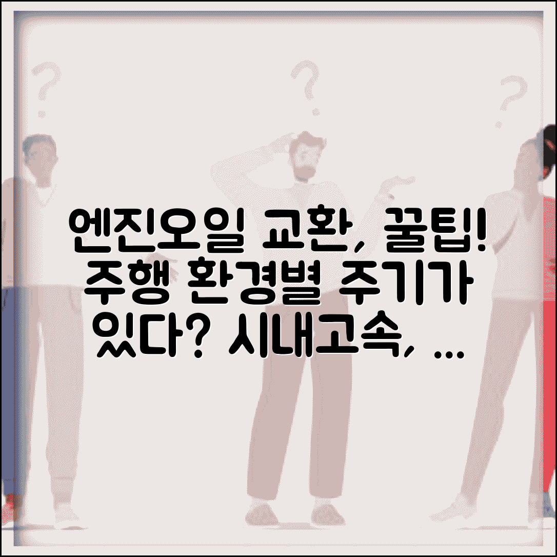 엔진오일 교환주기 주행 환경별 | 시내 주행과 고속 주행 환경에 따른 교환 주기