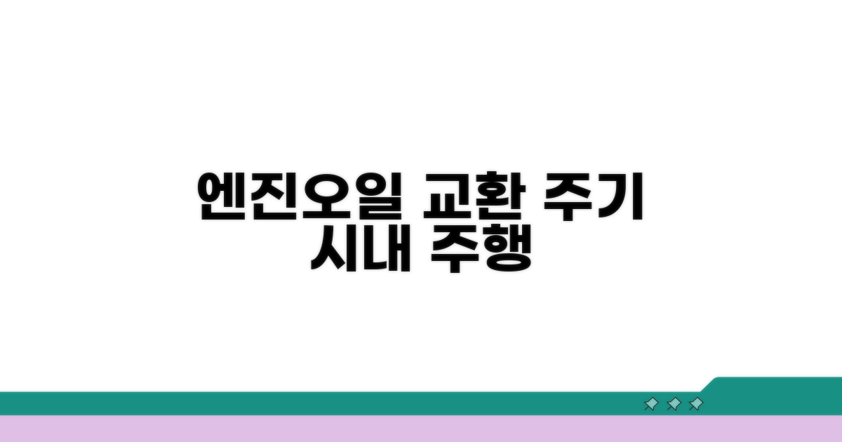 시내 주행 엔진오일 교환 주기