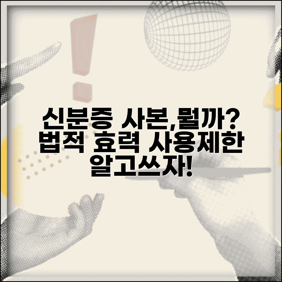 신분증 사본이란 개념 정의 | 주민등록증 사본의 법적 효력과 사용 용도 제한