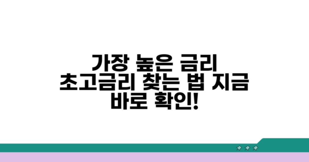 가장 높은 금리 찾는 방법