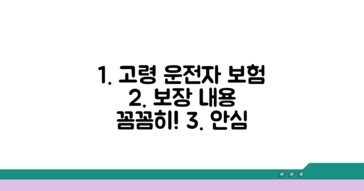 자동차 보험, 고령 운전자 보장 내용 확인