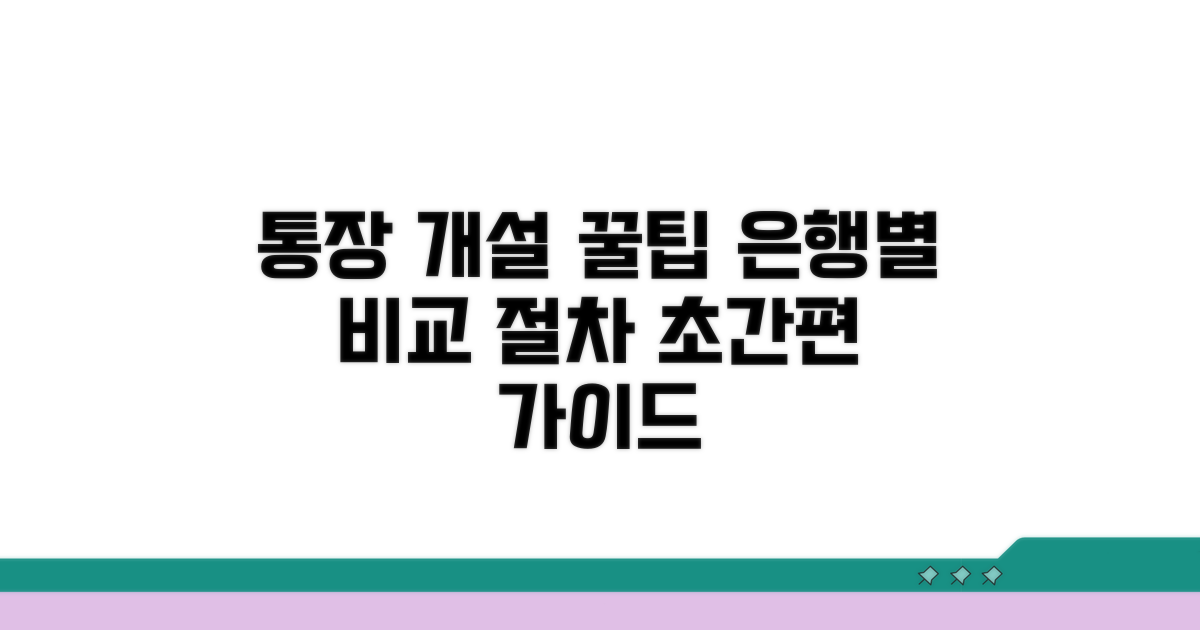 통장 개설 가능한 은행과 절차 안내