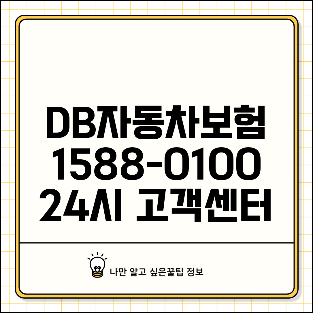 DB자동차보험 전화번호 1588-0100 | 사고 접수부터 보험료 상담까지 24시간 고객센터 완벽 이용법
