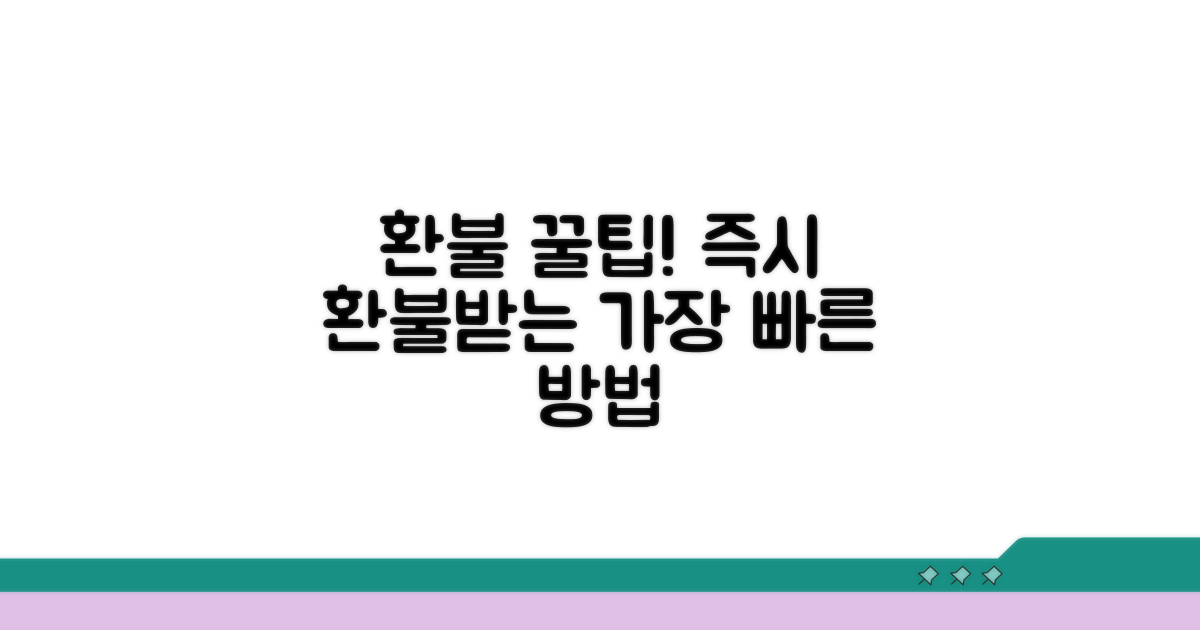환불받는 가장 빠른 방법