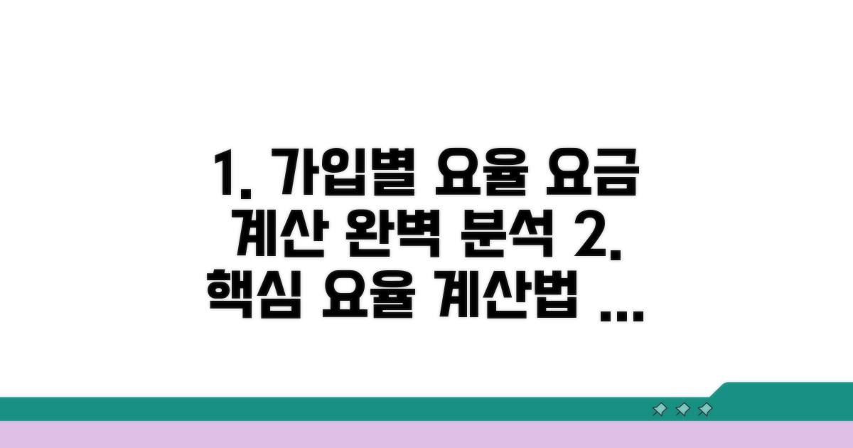 가입별 요율과 계산 방법 상세 안내