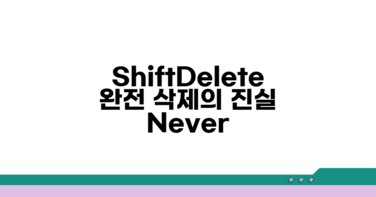Shift+Delete, 완전 삭제의 진실