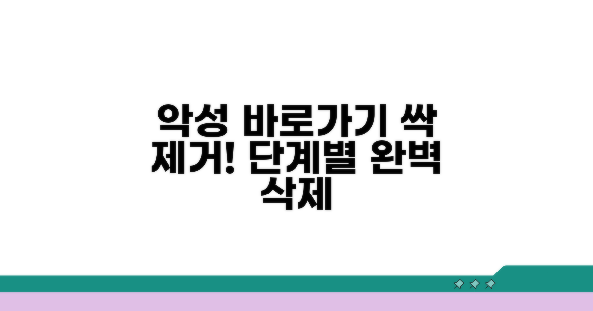 단계별 악성 바로가기 삭제 절차