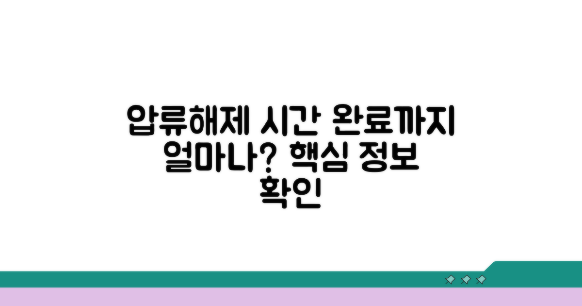 압류해제 완료까지 걸리는 시간은?