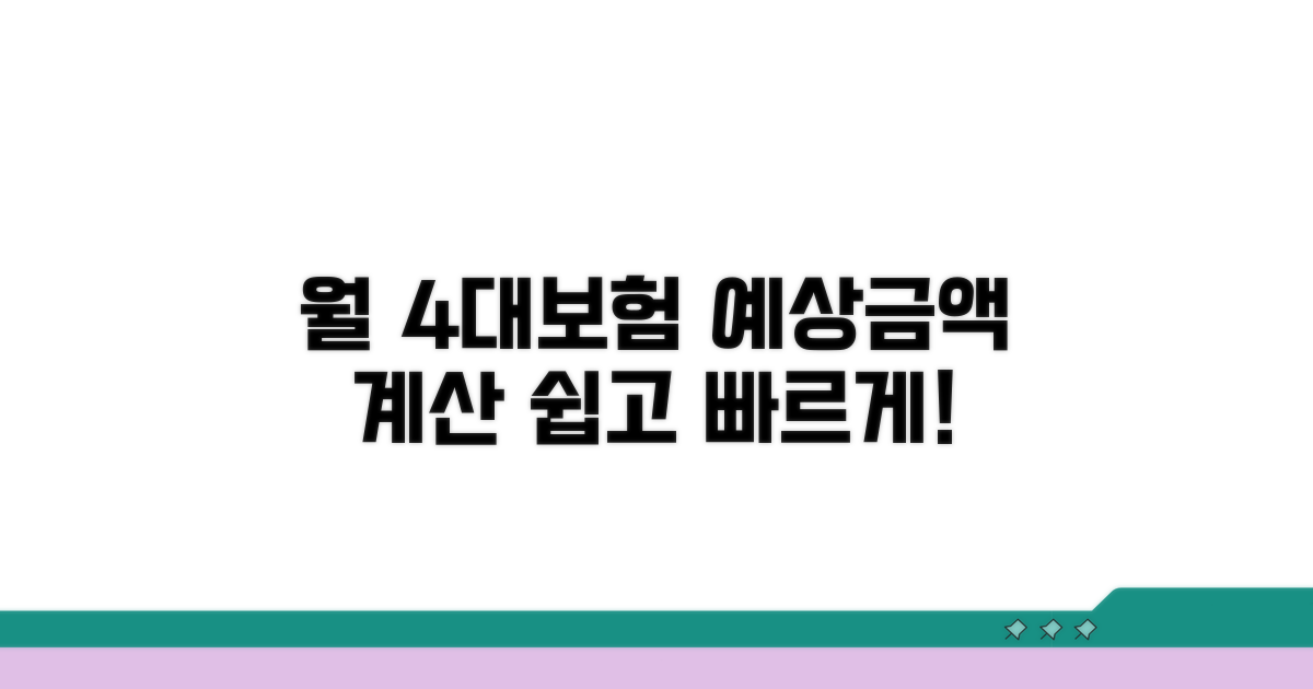 월별 4대보험 예상 금액 계산기