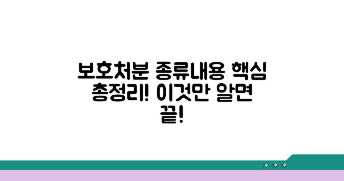 보호처분 종류와 내용 분석