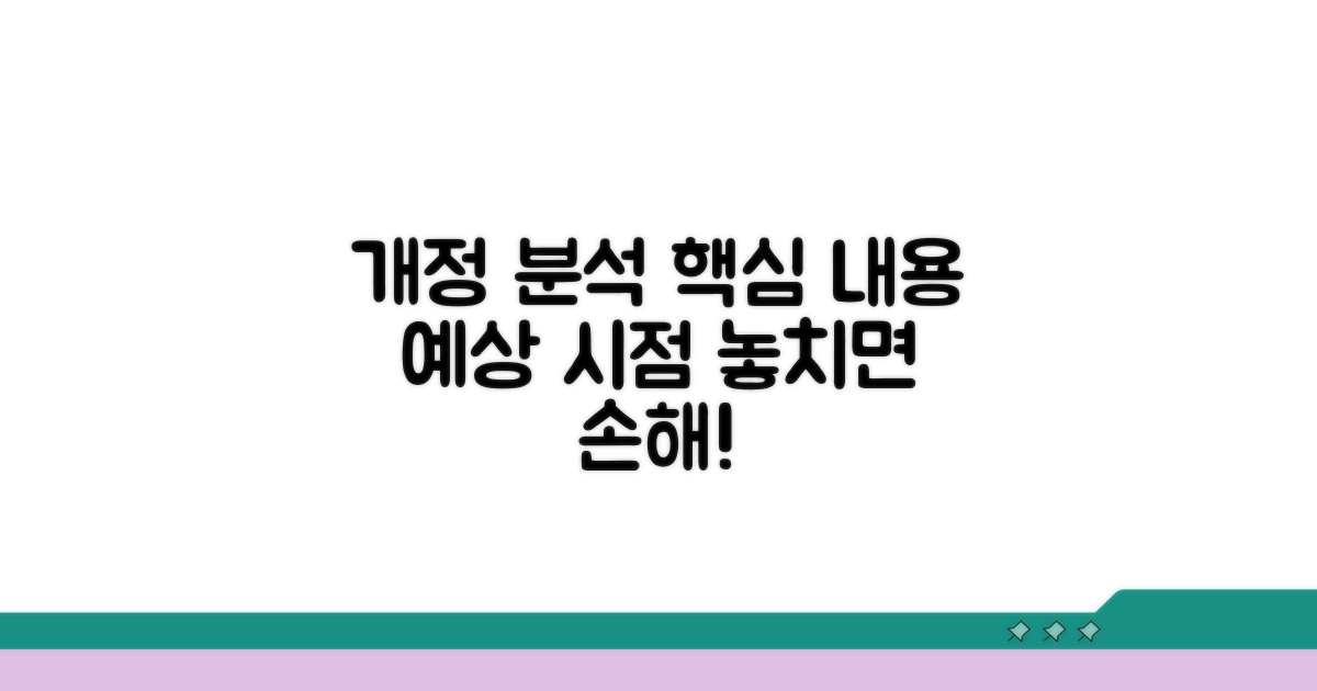 개정 내용 상세 분석 및 예상 시점