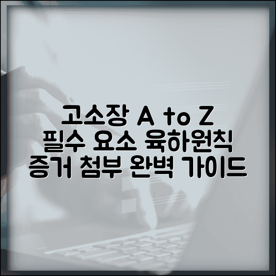 고소장 작성 필수 요소 | 고소장 육하원칙 작성법과 증거 자료 첨부 요령