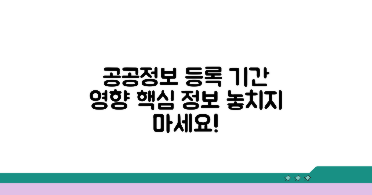 공공정보 등록 기간 및 영향