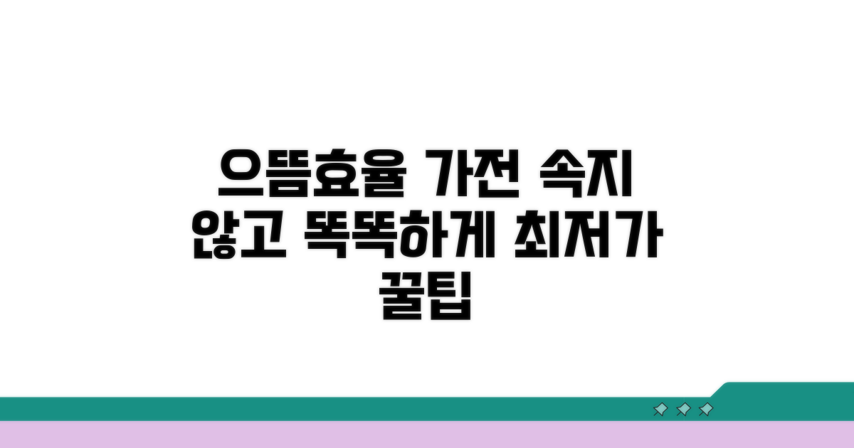 속지 않고 똑똑하게 으뜸효율 가전 고르기