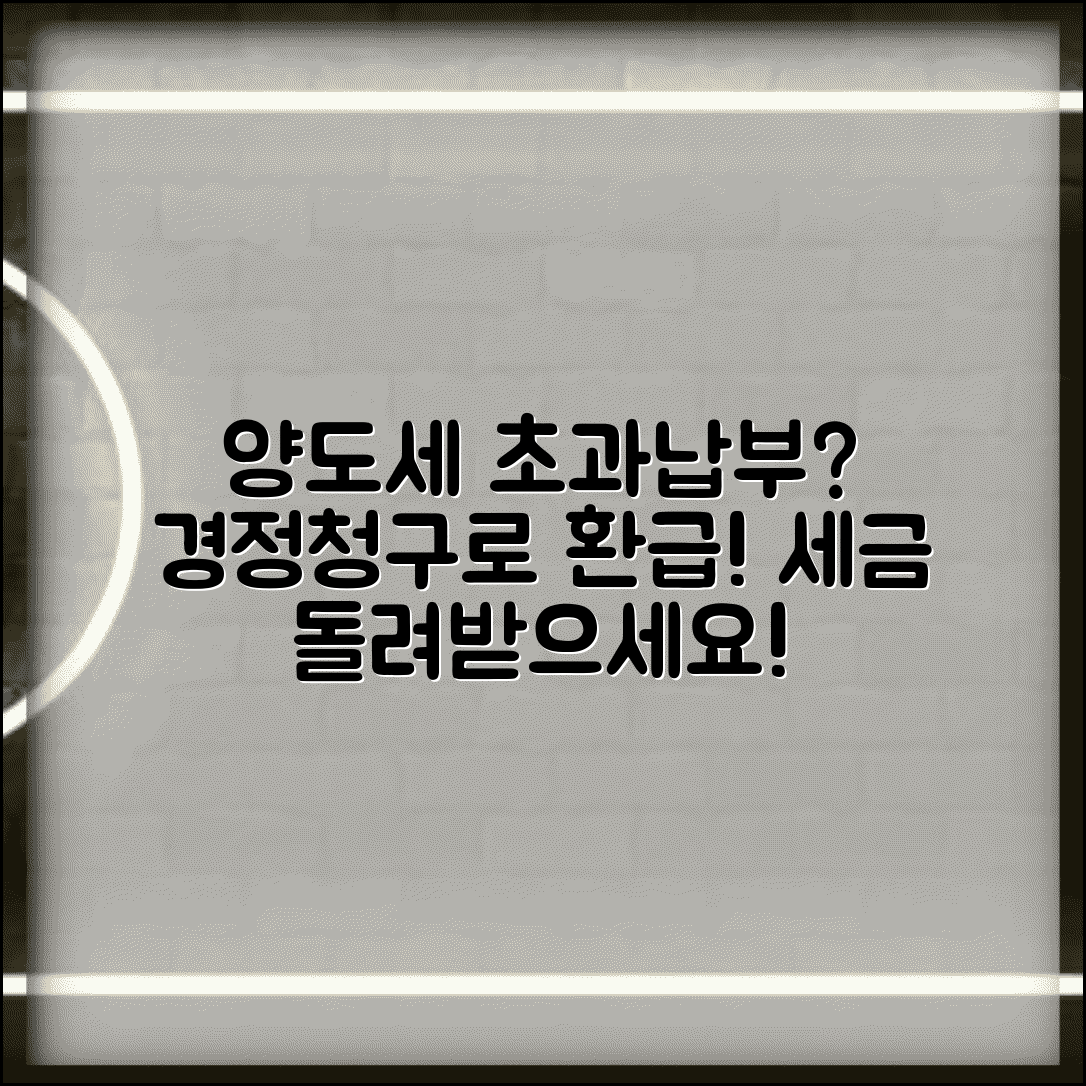 양도소득세 경정청구 | 양도소득세 과다 신고시 세액 정정과 환급