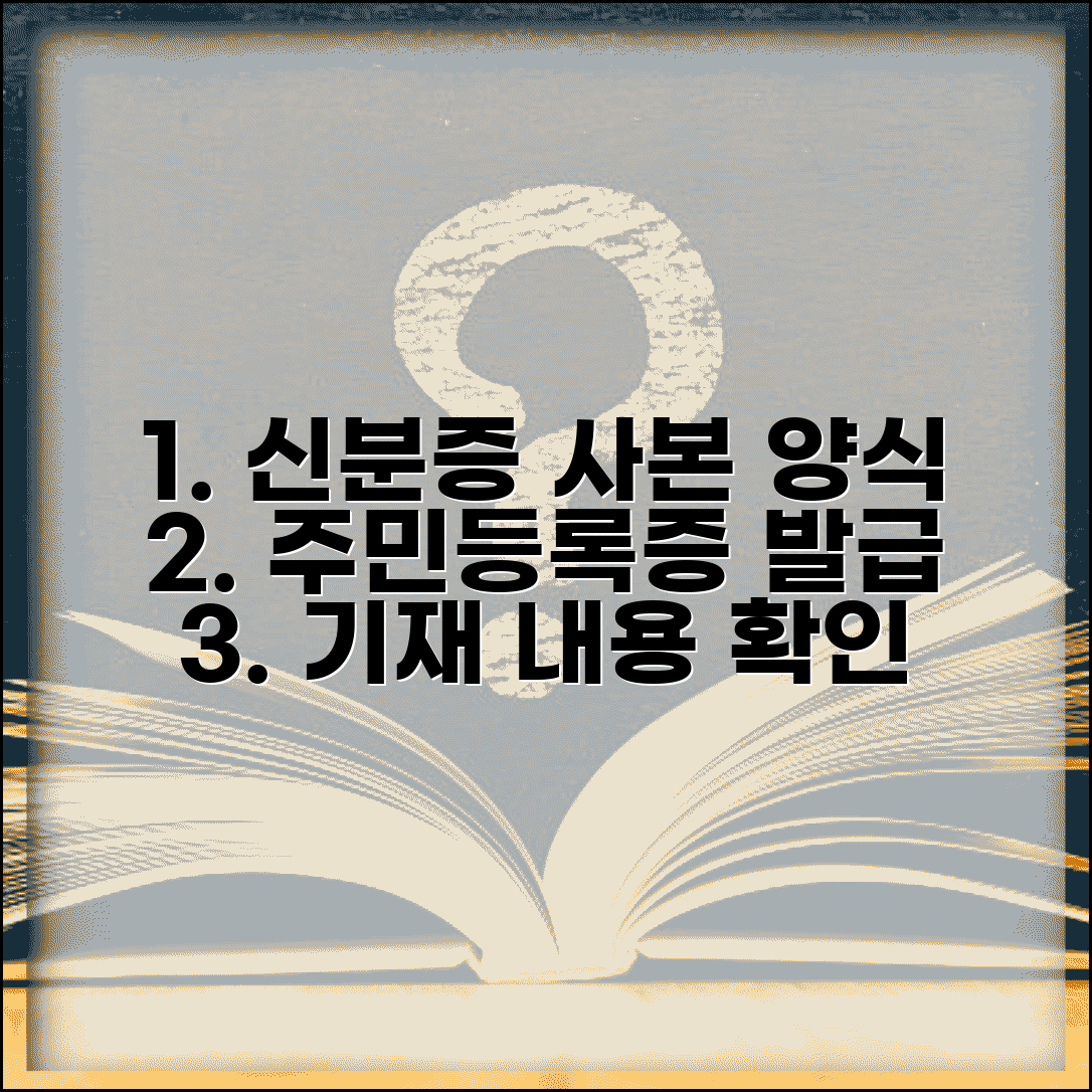 신분증 사본 예시 양식 | 주민등록증 사본 발급 양식과 기재 내용 확인