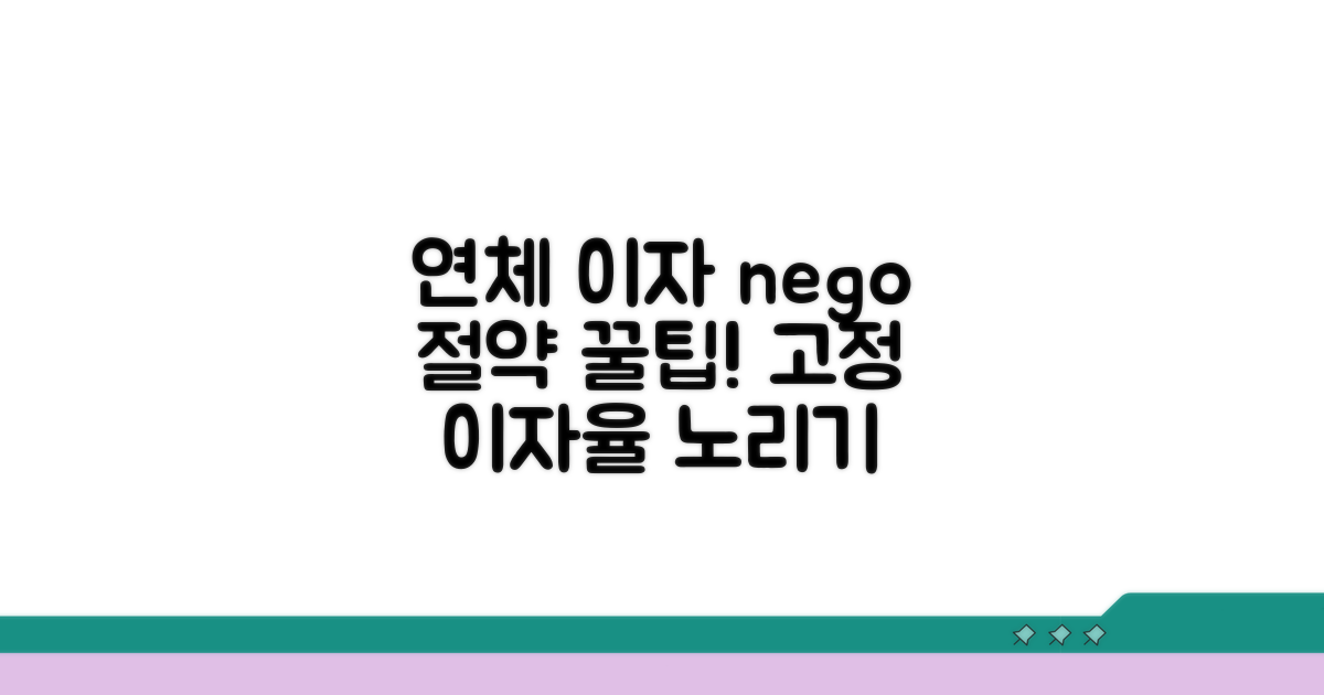 연체 이자율 협상 및 절약 팁