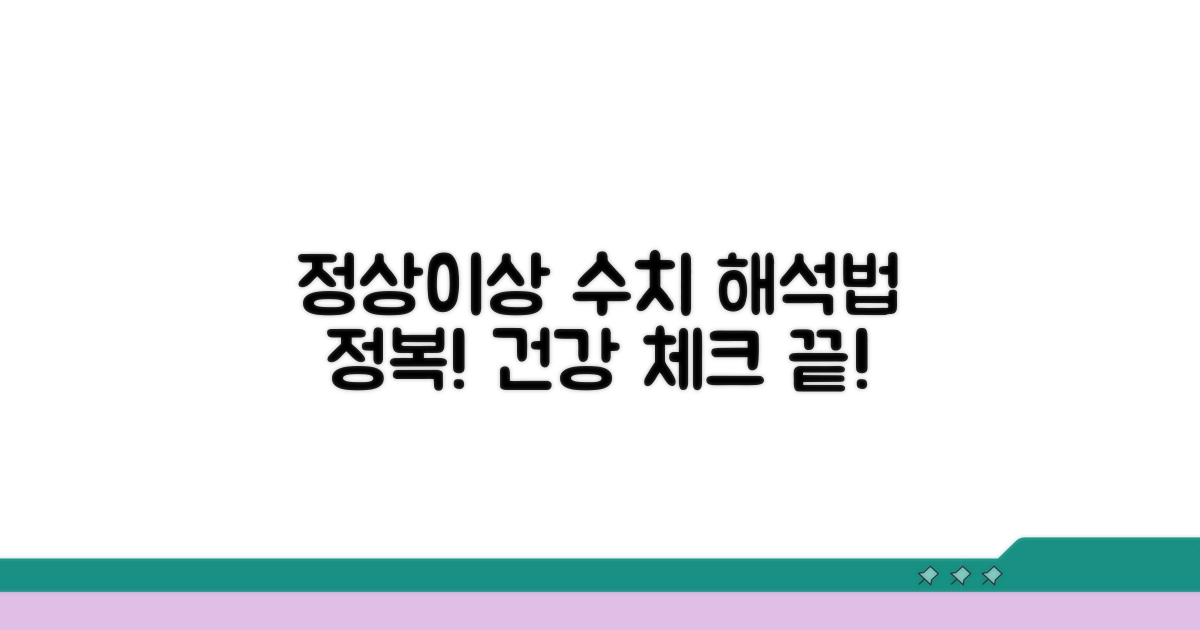 정상 범위와 이상 수치 해석법