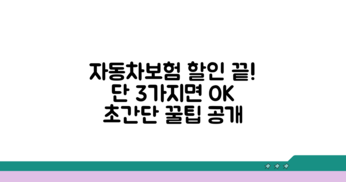 자동차보험 할인, 이것만 알면 끝!