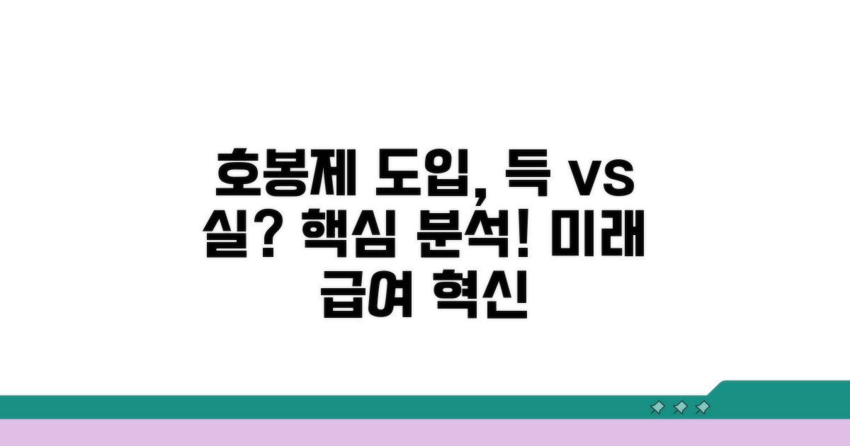 호봉제 적용 시급성과 기대효과
