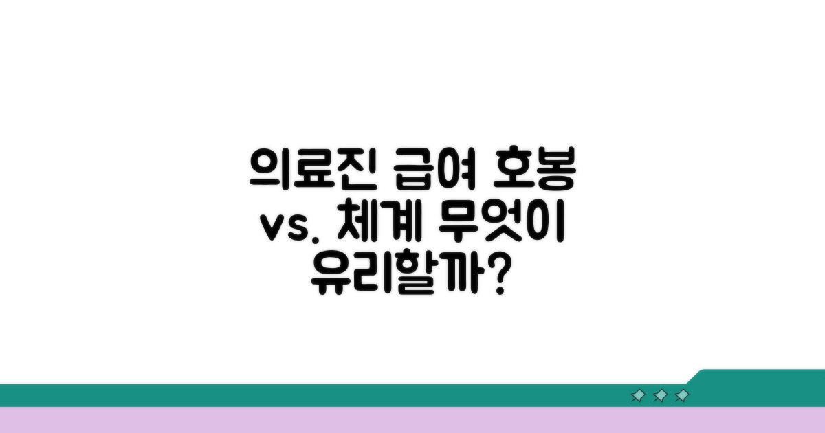 의료진 급여 체계와 호봉 비교