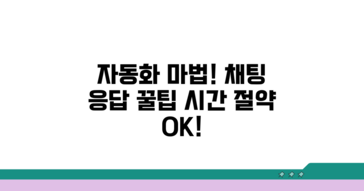 채팅 자동 관리와 응답 설정법