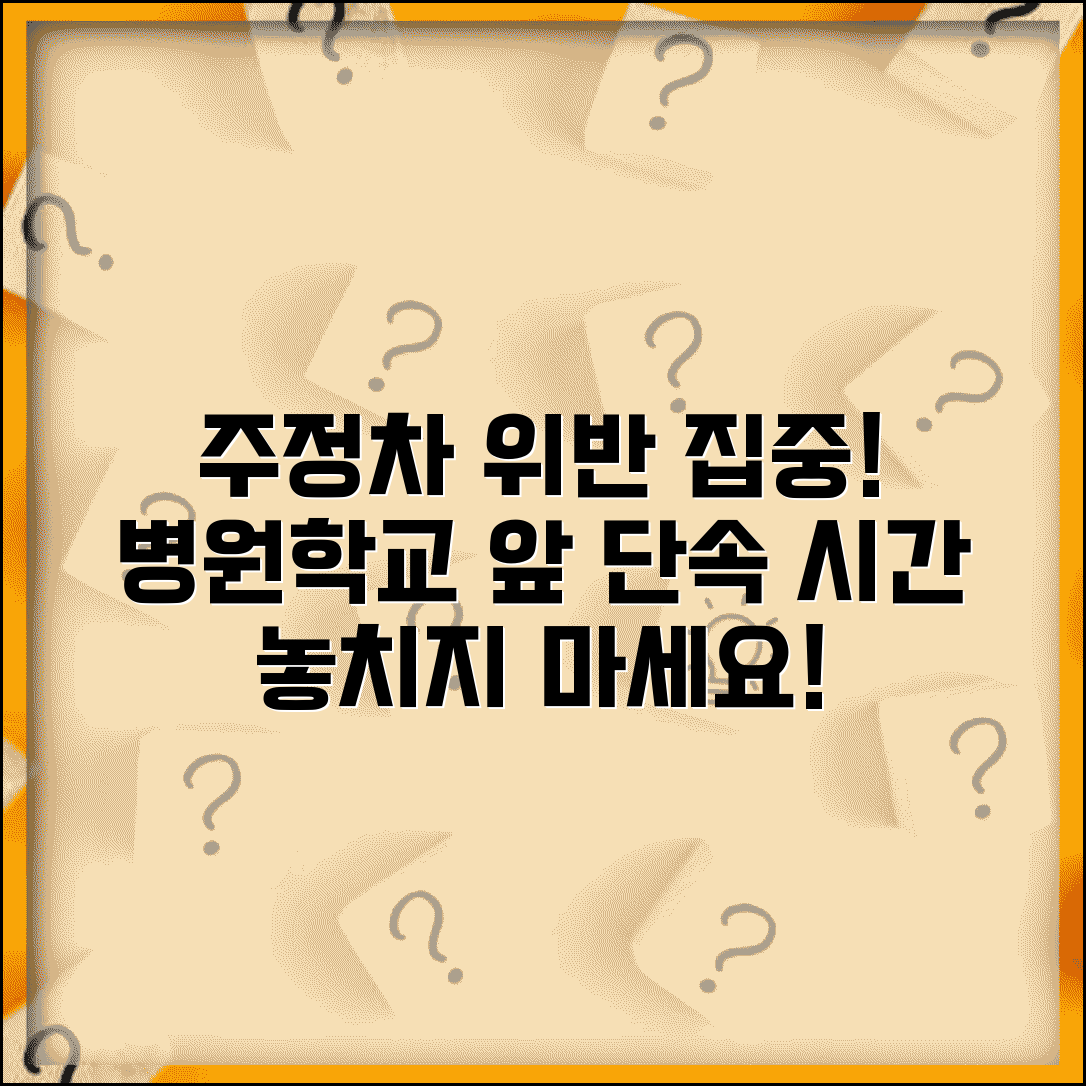 주정차 위반 단속시간 집중 구간 | 병원 학교 관공서 주변 주정차 위반 단속 강화