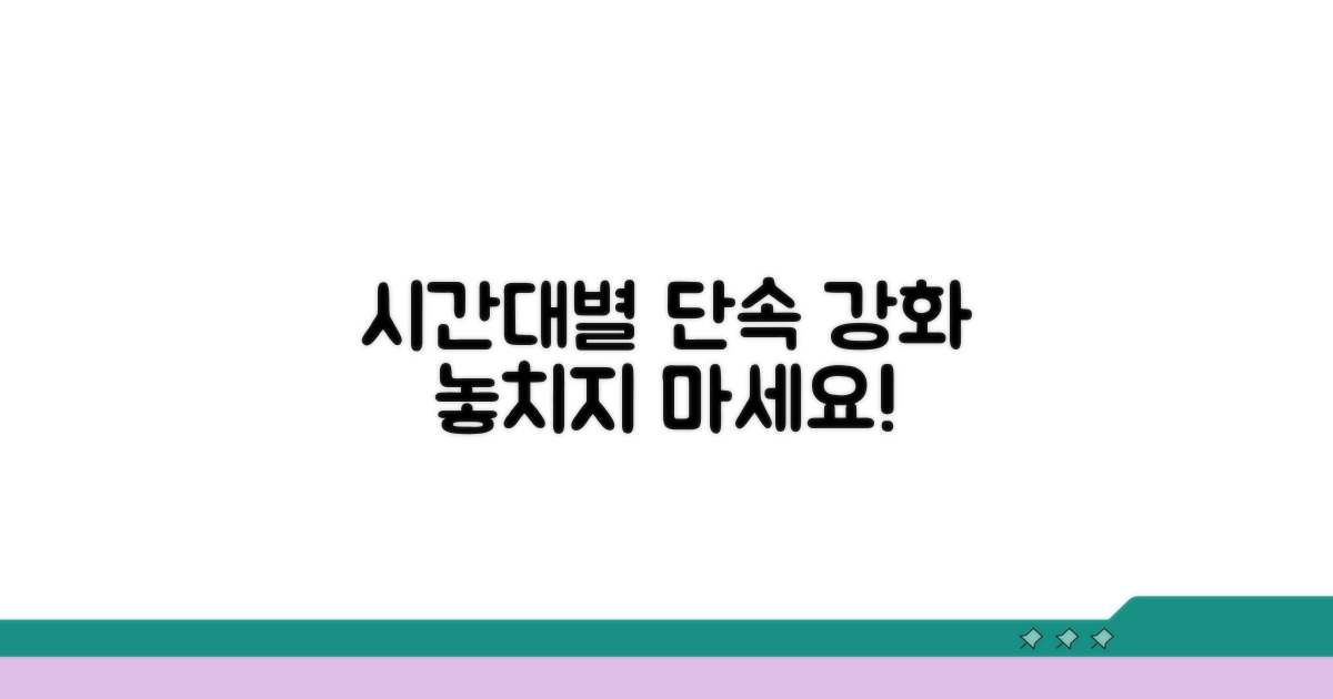 시간대별 단속 강화 정보