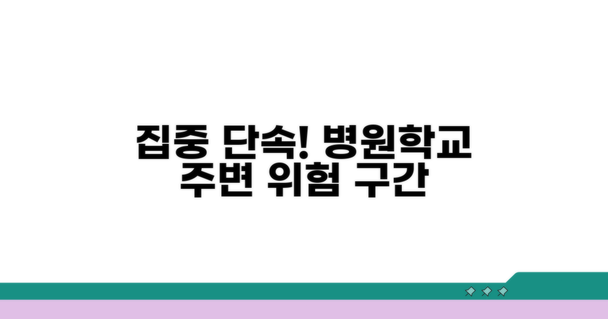 병원, 학교 주변 집중 단속 구간
