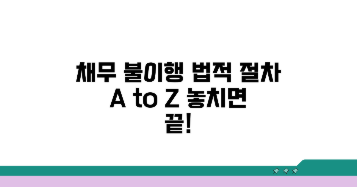 채무 불이행 시 법적 절차는?