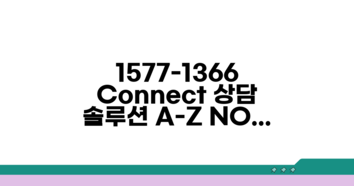 1577-1366 전화 연결 및 상담 내용