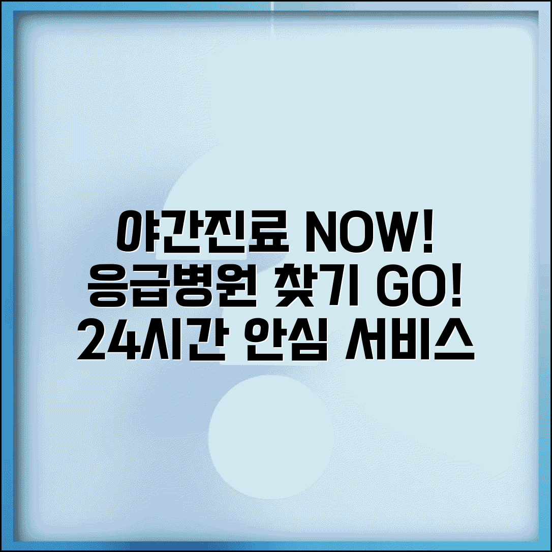야간진료 병원 찾기 앱 응급 상황 대비 유용한 서비스